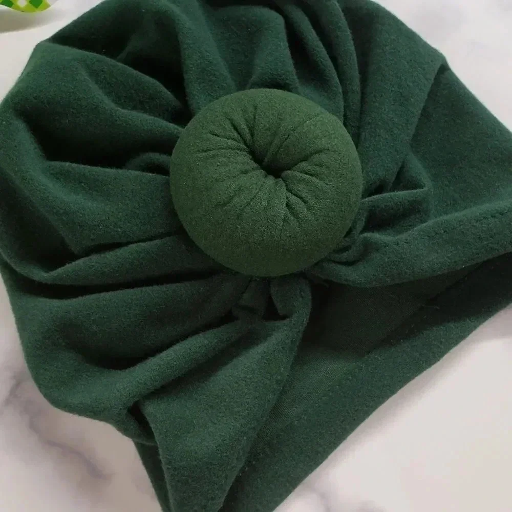 Green Baby Topknot Hat Headband